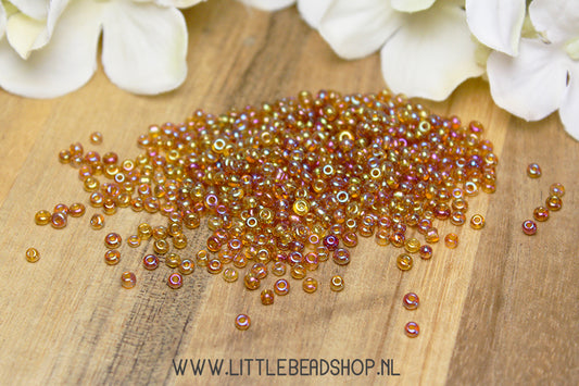 Rocailles Light Brown Multi-Colour 2mm, 15 gram