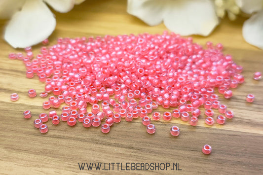 Seed Beads Transparent Light Pink 2mm, 15 grams