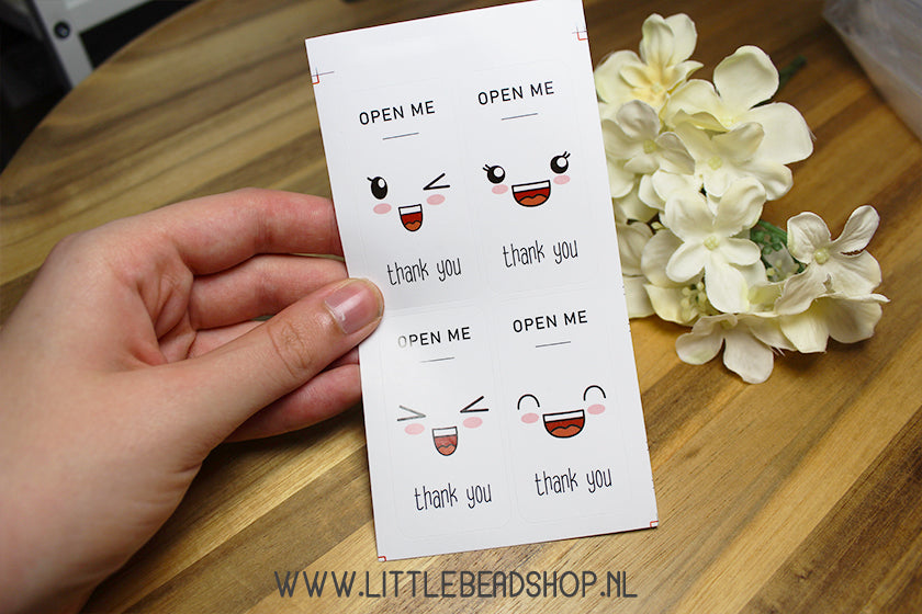 Stickers Thank You Smiley, 25 vellen