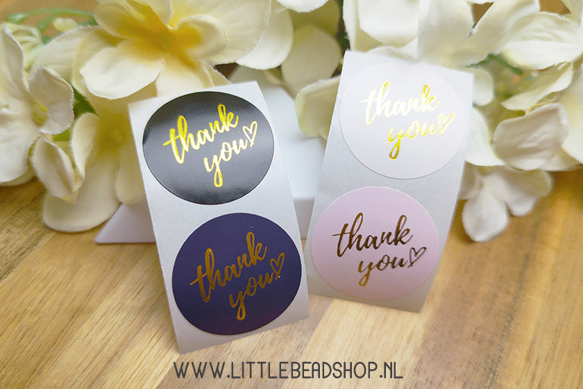 Stickers Thank You Luxury Vibes 25mm, 16 stuks