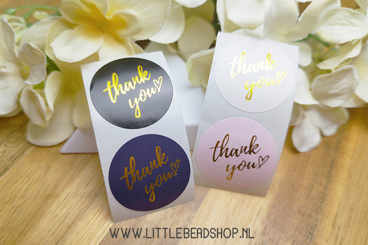 Stickers Thank You Luxury Vibes 25mm, 16 stuks