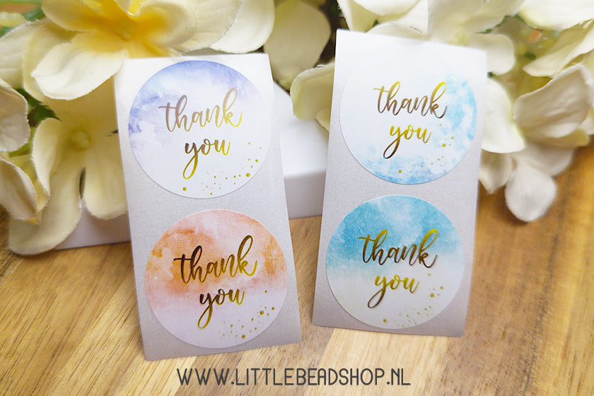 Stickers Thank You Marmerlook 25mm, 16 stuks