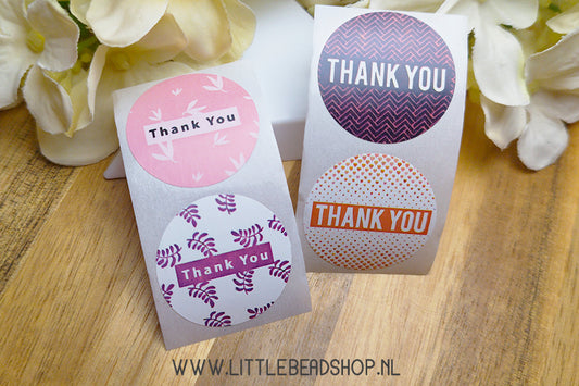 Stickers Thank You Patterns 25mm, 16 pieces