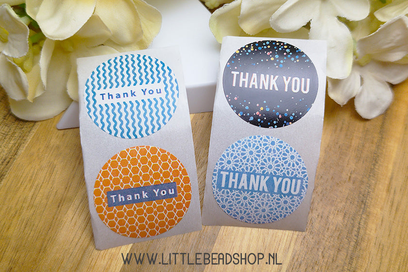 Stickers Thank You Patterns 25mm, 16 pieces