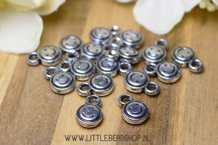 Acryl Bedels Smiley, per stuk