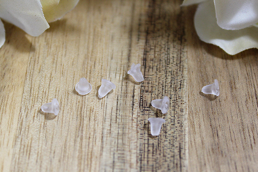 Oorbelstoppers 4x4mm, +/-100 stuks
