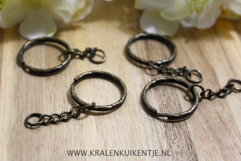 Key rings round 25mm, per piece