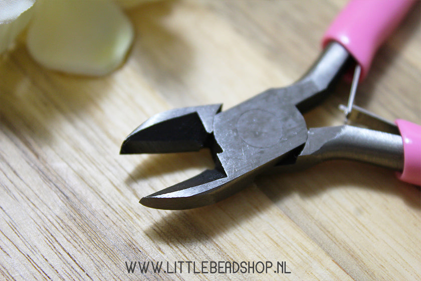 Sieraden kniptang roze, per stuk