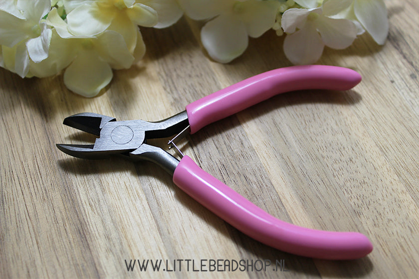 Sieraden kniptang roze, per stuk