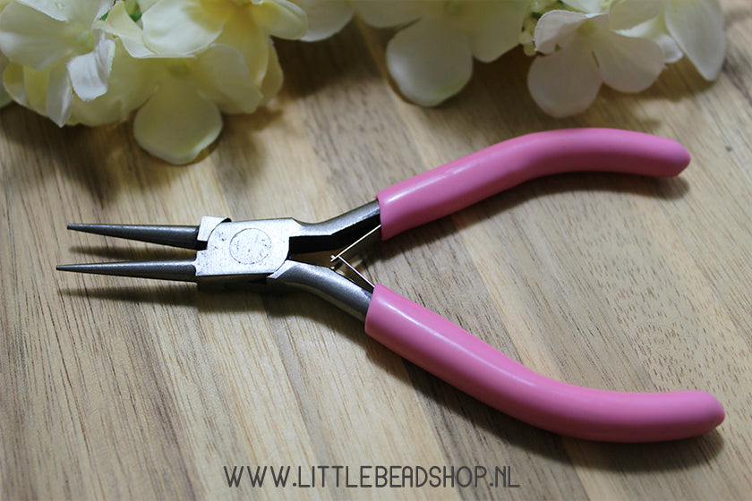 Sieraden rondbektang roze, per stuk
