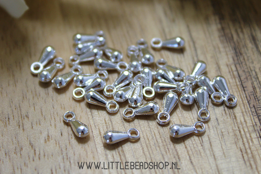 Verlengketting bedeltjes druppel, 10 stuks