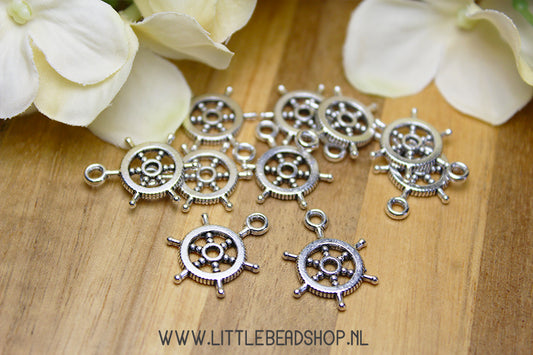 Charms Roer silver color, per piece