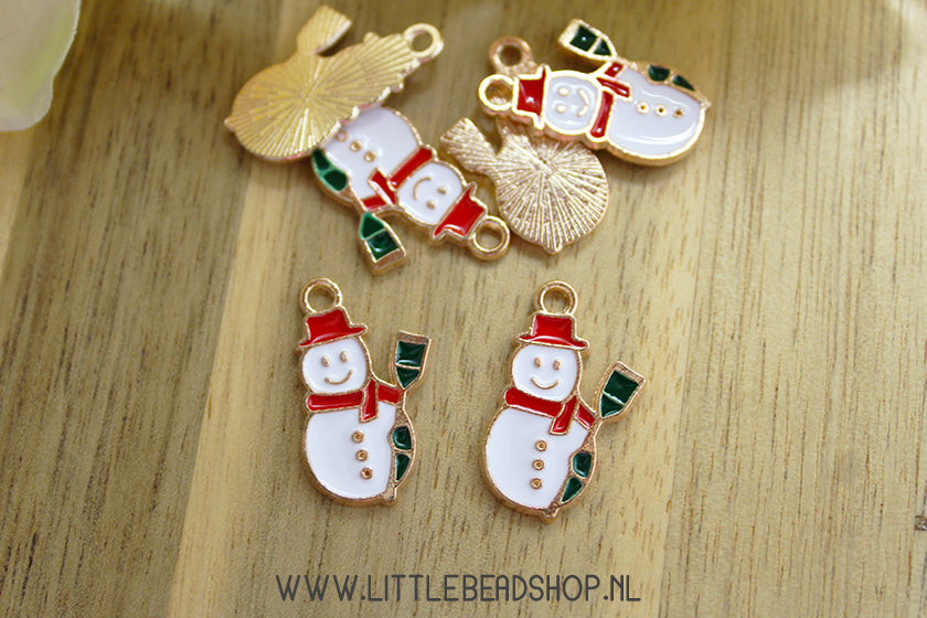 Emaille Bedels sneeuwpop, per stuk