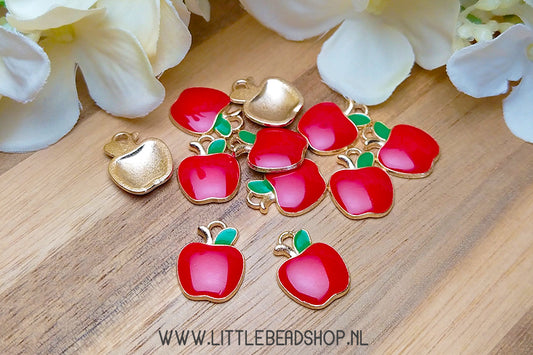 Enamel Charms Apples, per piece