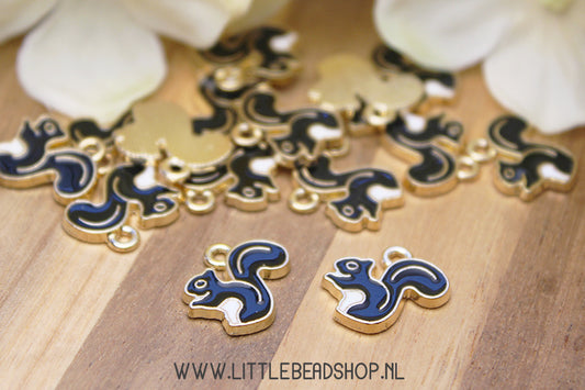 Enamel Charms Squirrel, per piece