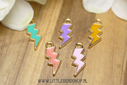 Enamel Charms Lightning, per piece