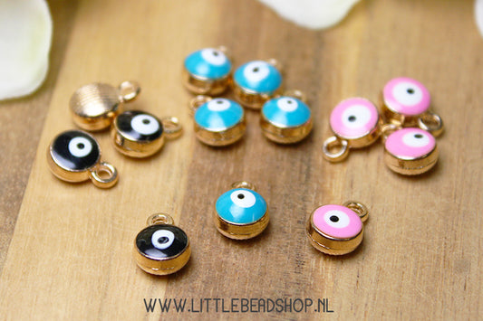 Enamel Charms Eye (evil eye), per piece