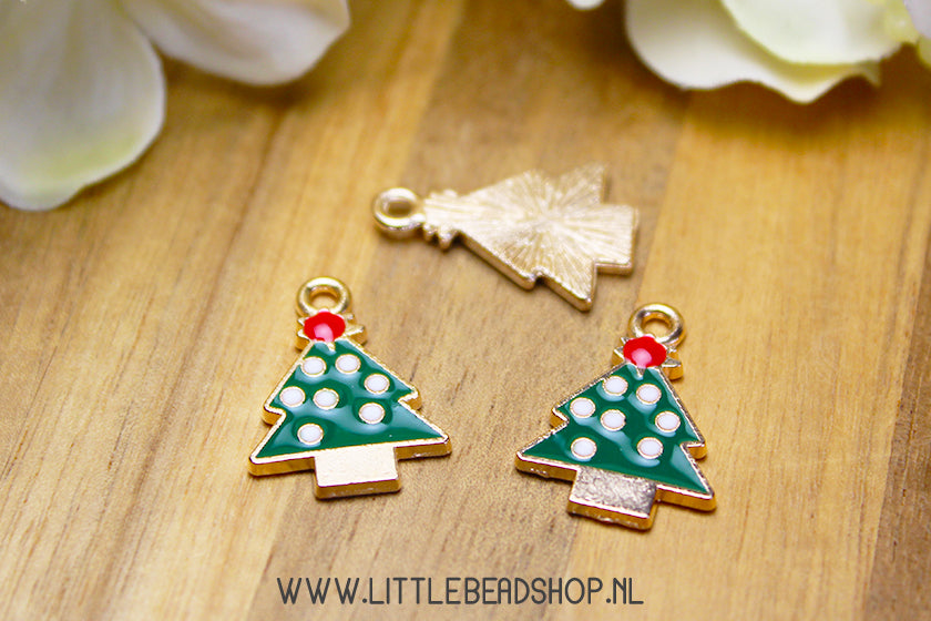 Enamel Charms Christmas Tree, per piece