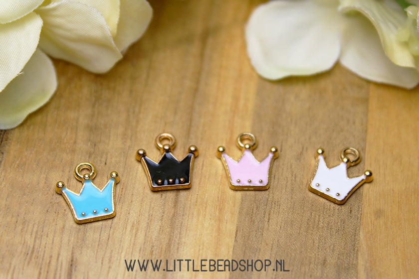 Enamel Charms Crown, per piece