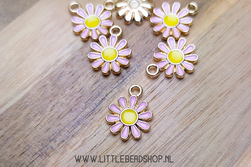 Emaille Bedels Madeliefje Bloem, per stuk