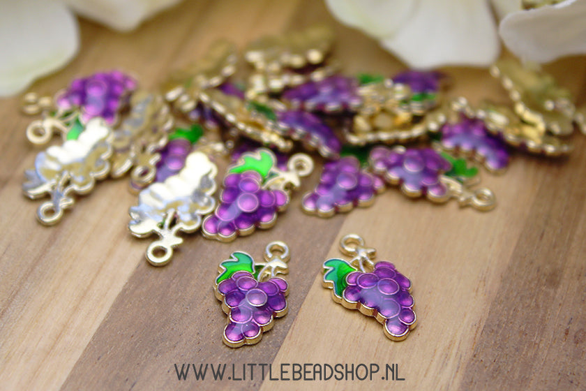 Enamel Charms Grapes, per piece