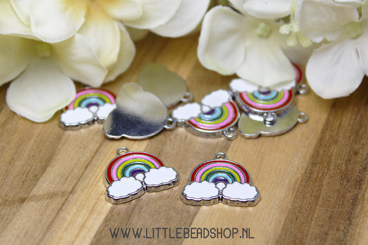 Enamel Charms Rainbow, per piece