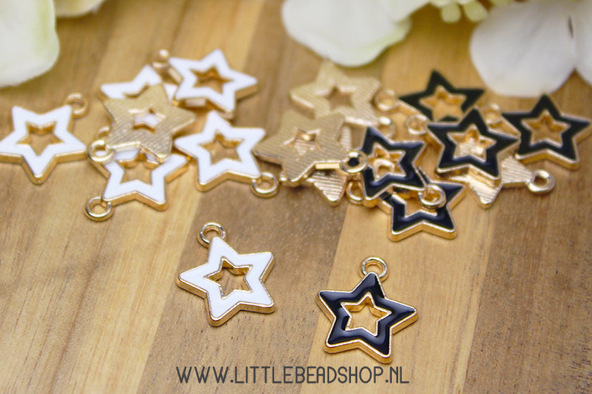 Emaille Bedels Ster Silhouette, per stuk