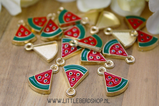 Watermelon enamel charms, per piece
