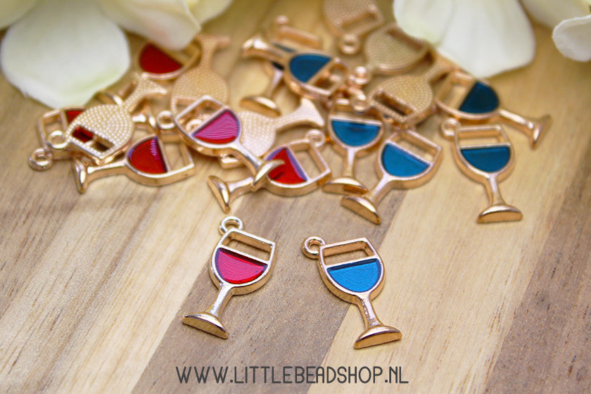 Emaille Bedels Wijnglas, per stuk