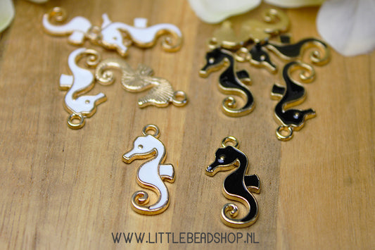 Enamel Charms Seahorse, per piece