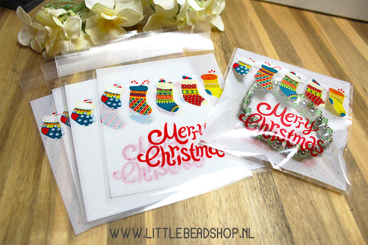 Cadeauzakjes Cellofaan Cozy Christmas, 10 stuks