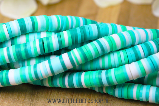 Katsuki Beads Green & Blue 6mm, per strand