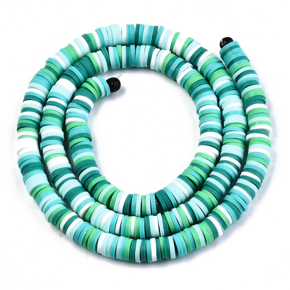 Katsuki Kralen Green & Blue 6mm, per streng