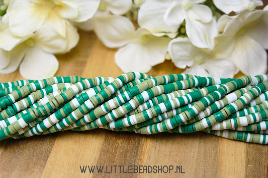 Katsuki Beads Mix Nature Greens 4mm, per strand