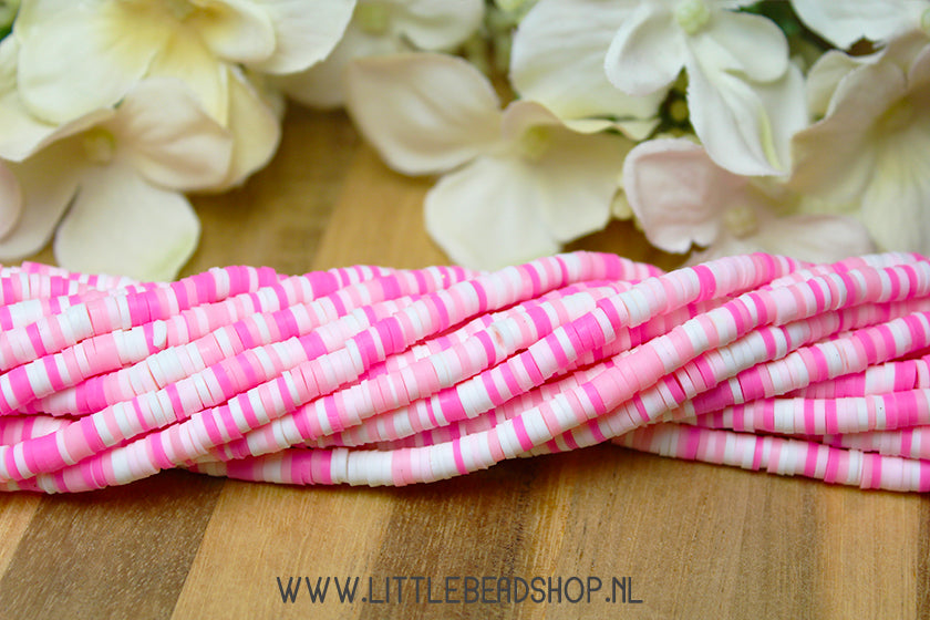 Katsuki Kralen Mix Summer Pink 4mm, per streng