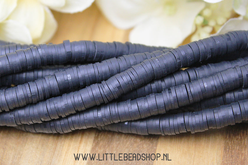 Katsuki Beads Coal Black 6mm, per strand