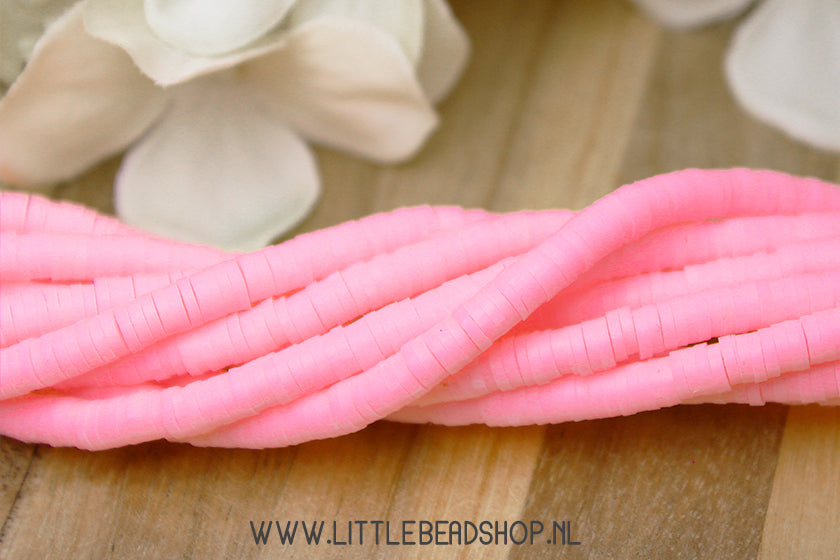 Katsuki Kralen Flamingo Pink 4mm, per streng