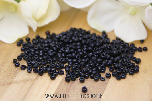 Rocailles Basic Black 2mm, 15 gram