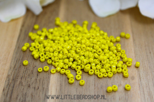 Seed beads Bright Yellow 2mm, 15 grams