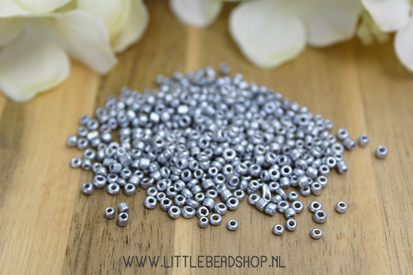 Rocailles Silver Metallic 2mm, 15 gram
