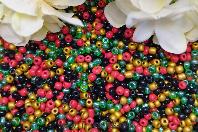 Rocailles Kralen Mix Cozy Christmas 4mm, 27 gram