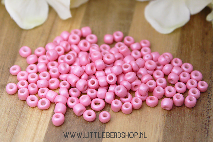 Rocailles Dark Blossom Pink Shine 4mm, 27 gram