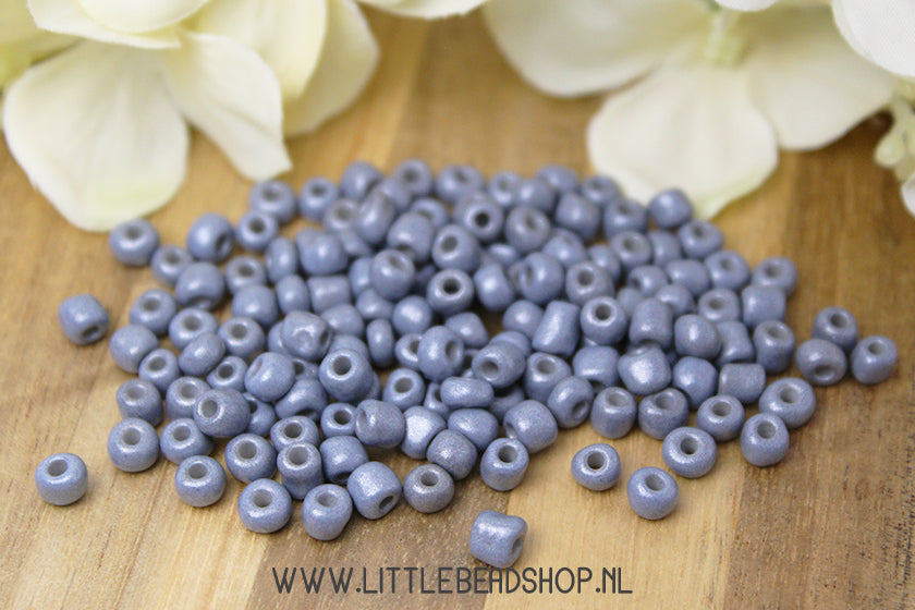Rocailles Light Steel Blue Grey 4mm, 27 gram