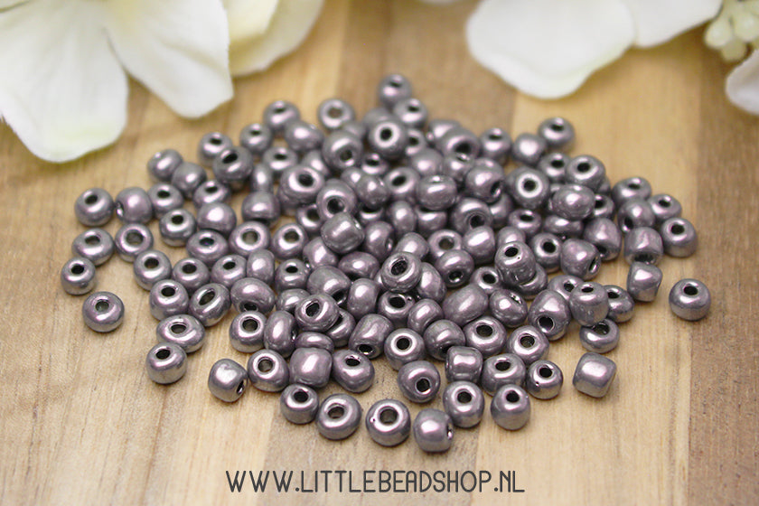 Rocailles Metallic Dark Grey 4mm, 27 gram