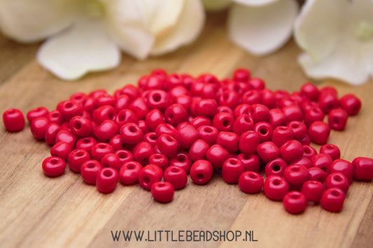 Rocailles Basic Red 4mm, 27 gram