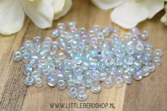 Rocailles Clear Rainbow Shine 4mm, 27 gram