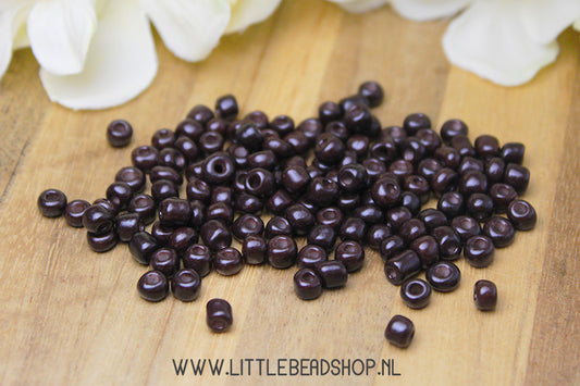 Rocailles Dark Chocolate Brown 4mm, 27 gram