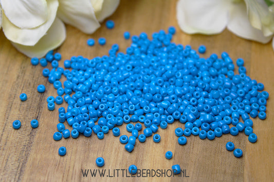 Seed beads Dodger Blue 2mm, 15 grams