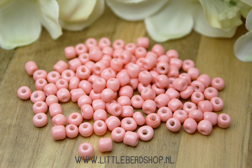 Rocailles Light Salmon Pink 4mm, 27 gram