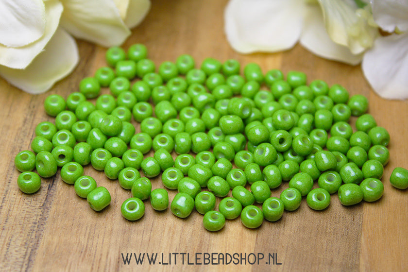 Rocailles Olive Green 4mm, 27 gram